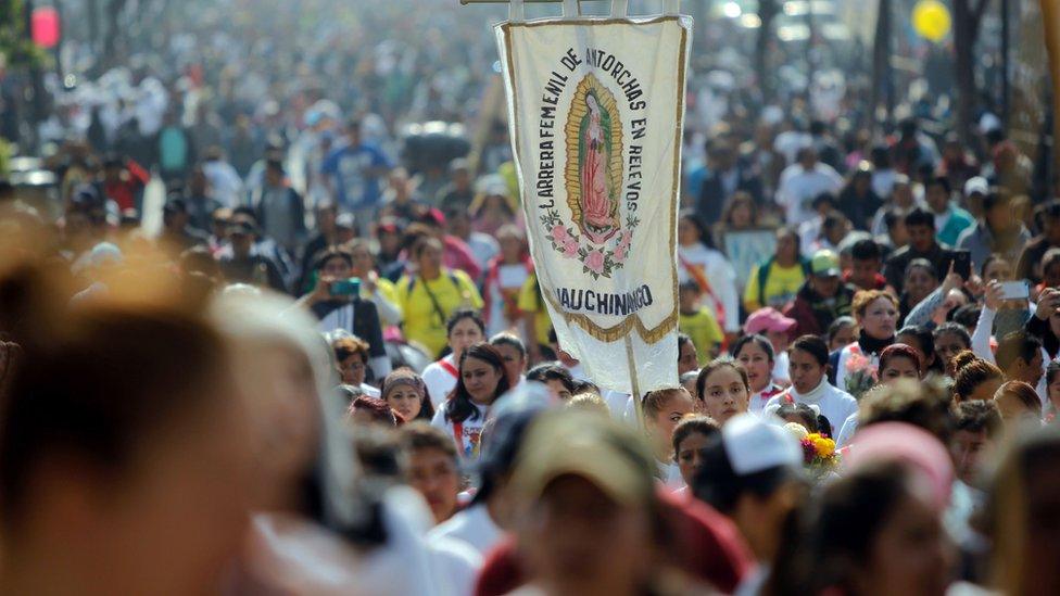 Pilgrims arrive in Mexico City to honour the Virgin of Guadalupe