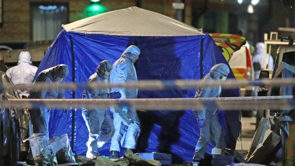 Forensic investigators in Leyton