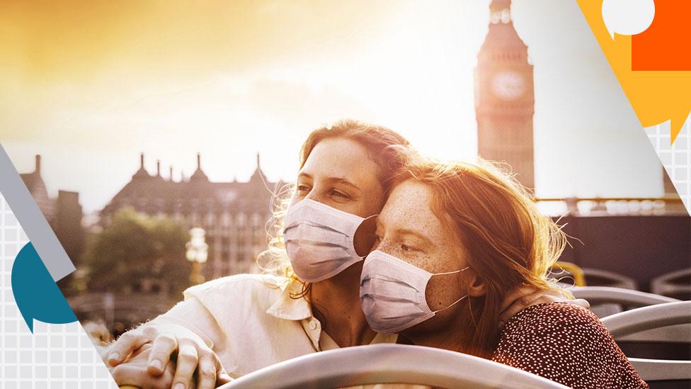 Family on holiday in London