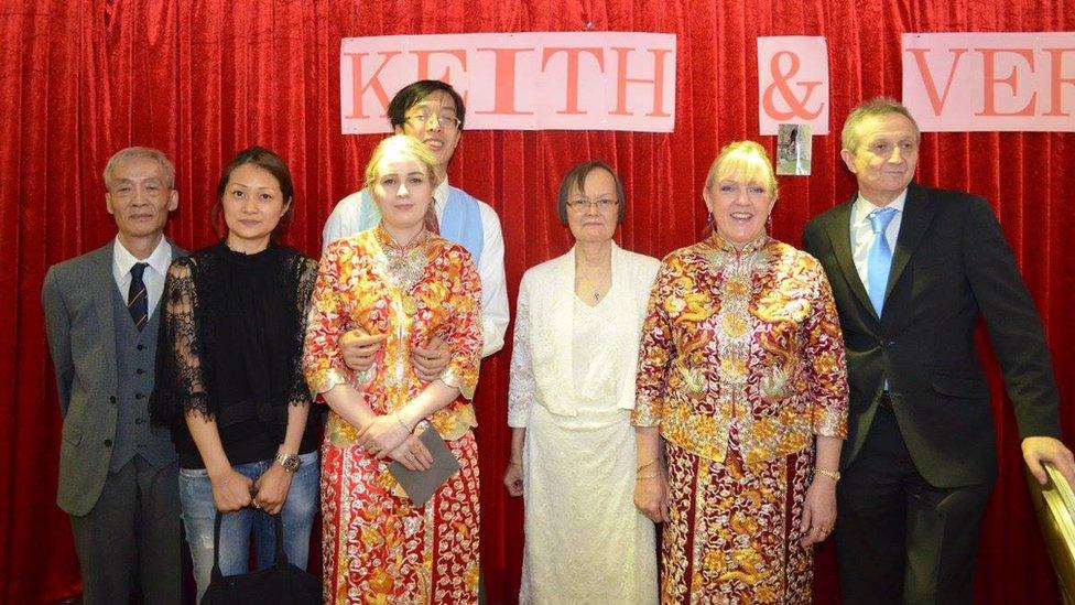 Family group at Keith and Veronica Leung's wedding