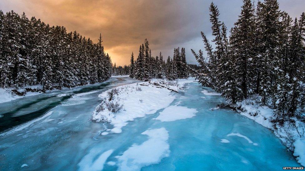 Bow River in Banff National Park