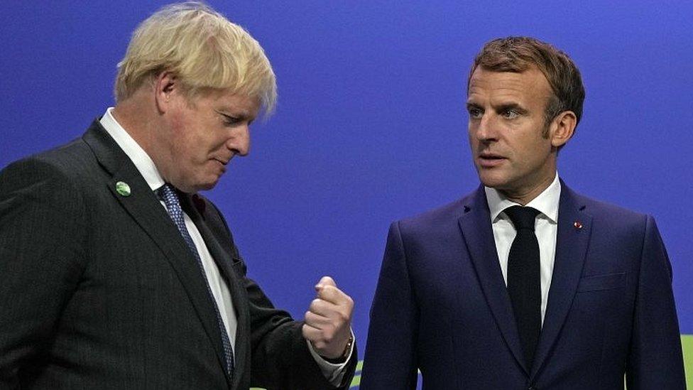 Boris Johnson and Emmanuel Macron