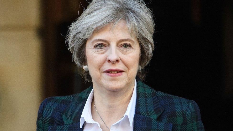 British Prime Minister Theresa May leaves Lancaster House in London on January 17, 2017, where she made a speech on the government's plans for Brexit