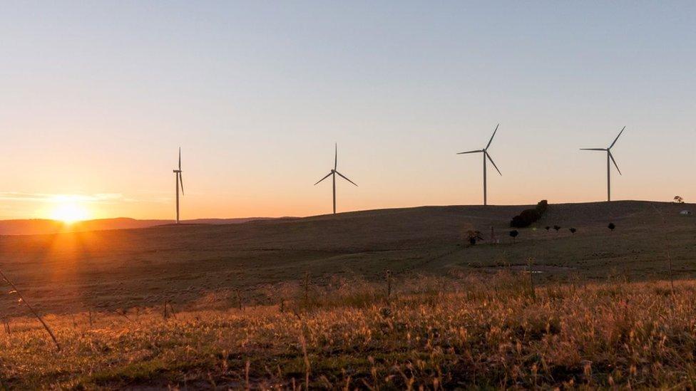 Wind turbines in Australia