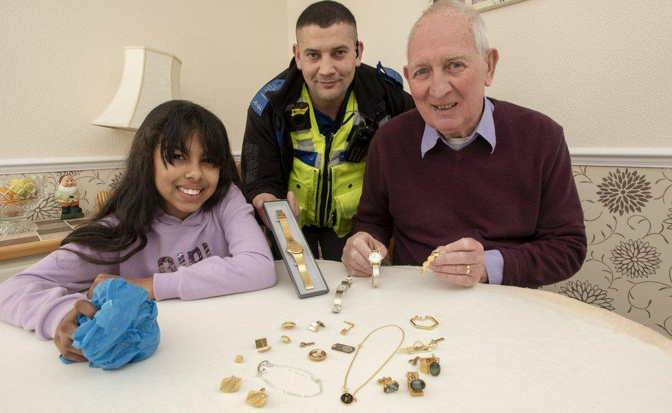 Tamiia Laville, PCSO Nadeem Mahmood and Joseph Smith