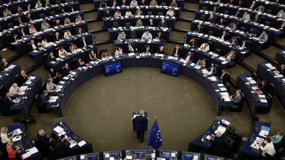 European Commission's President Jean-Claude Juncker delivers a speech as he makes his State of the Union address to the European Parliament, September 14, 2016