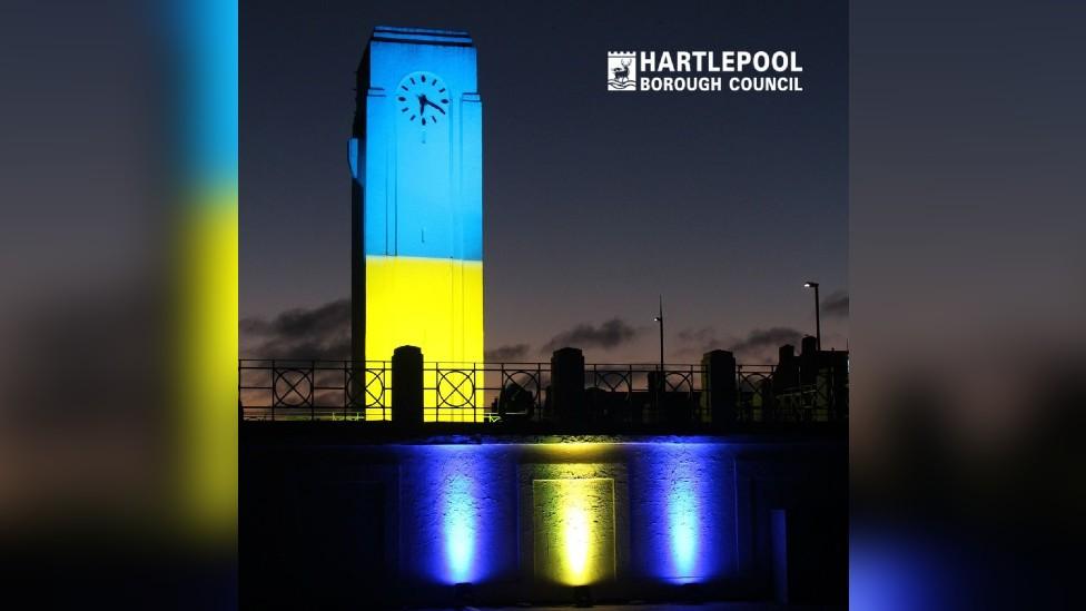 Seaton Carew clocktower and bus station