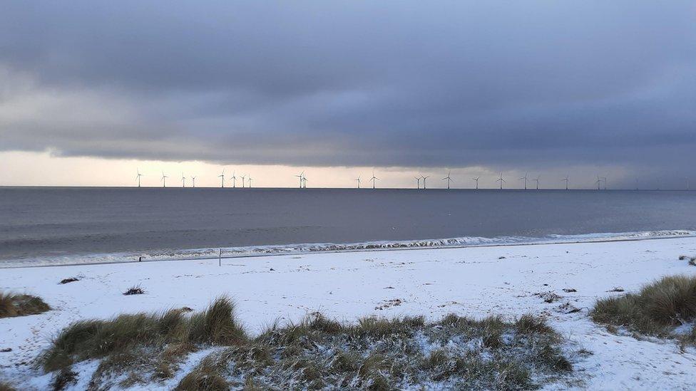 Snow at Caister-on-Sea