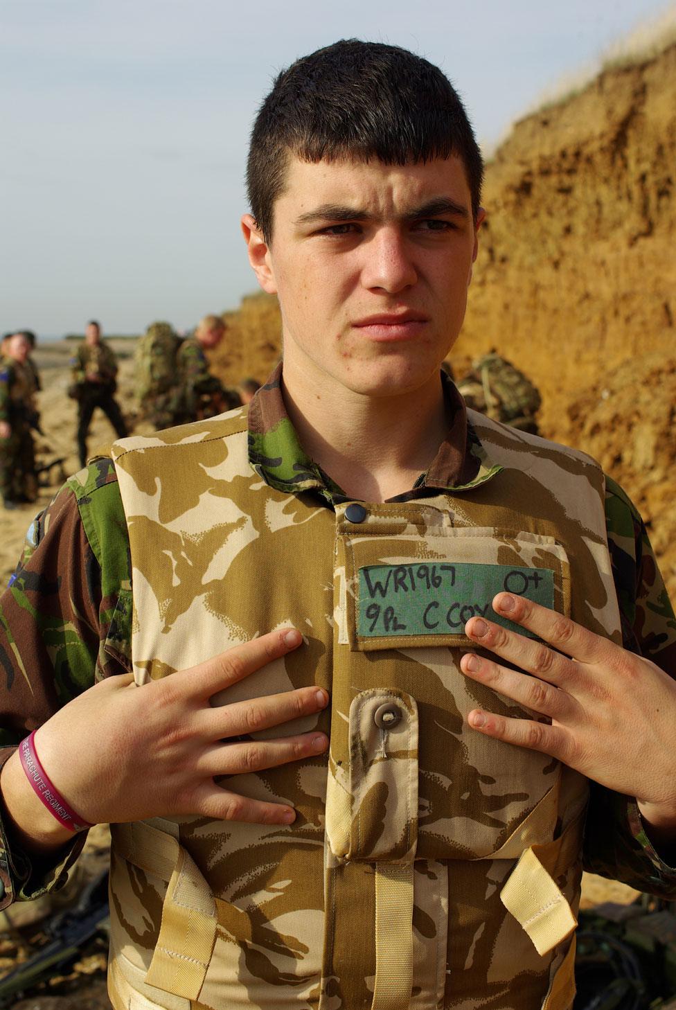 Callum Wright in the army