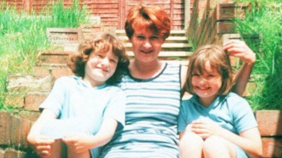 Mandy Power with her daughters Emily and Katie