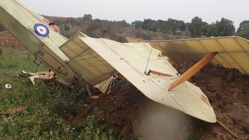 Crashed plane