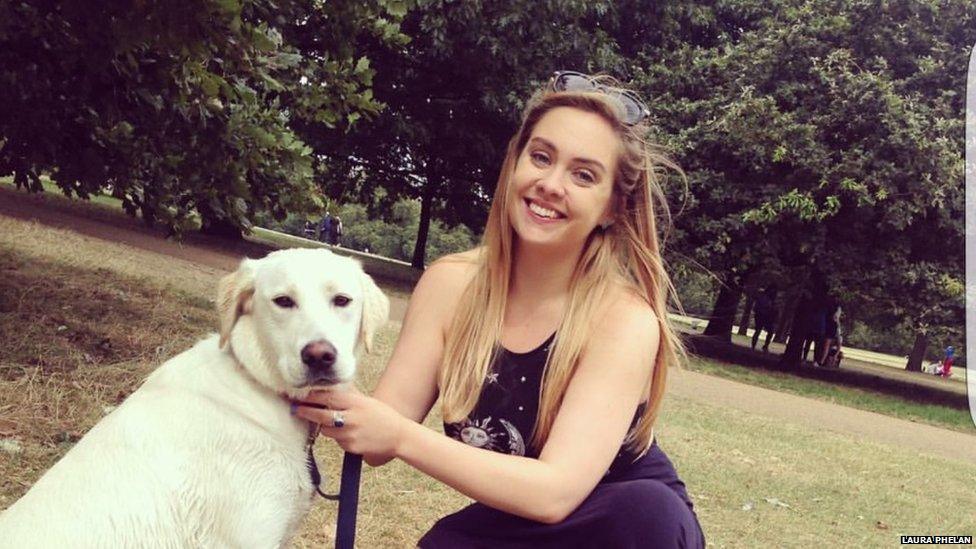 Laura Phelan with her dog