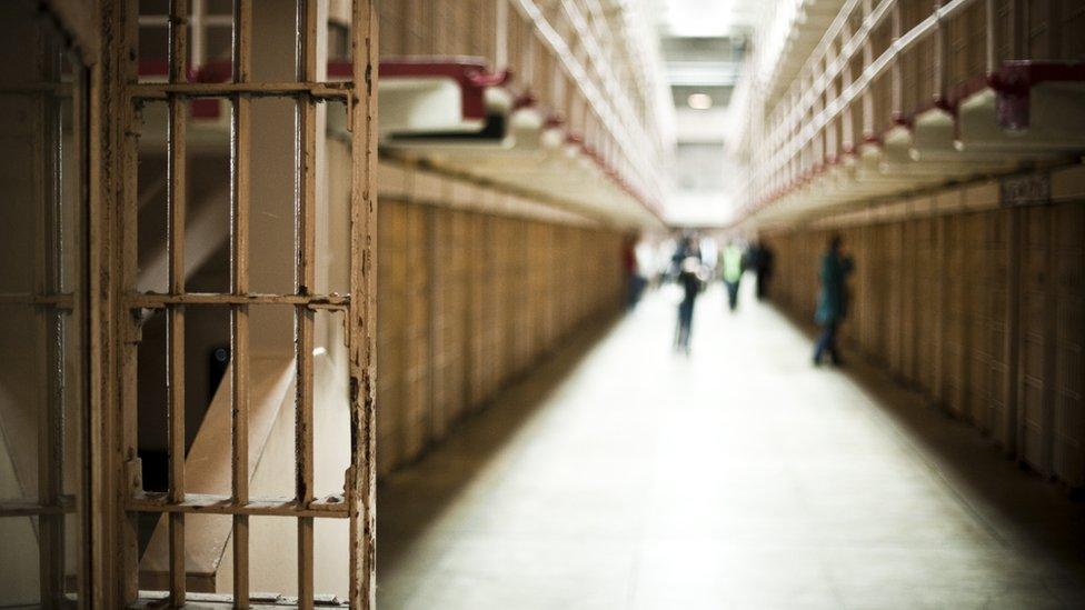 Prison door open in Alcatraz