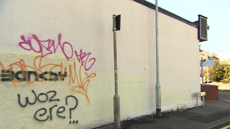 Site of Folkestone Banksy Art Buff