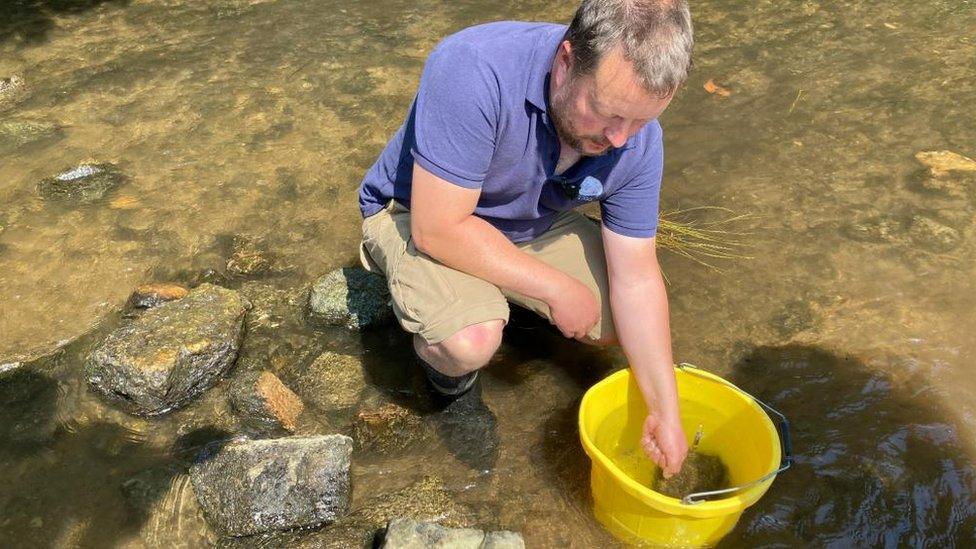 Dr Jonah Tosney from the Norfolk Rivers Trust