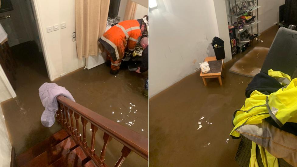 Flooding in Chris Spencer's home