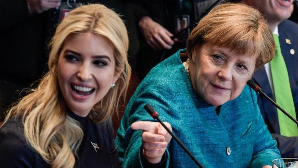 Ivanka Trump and German Chancellor Angela Merkel. Photo: 17 March 2017