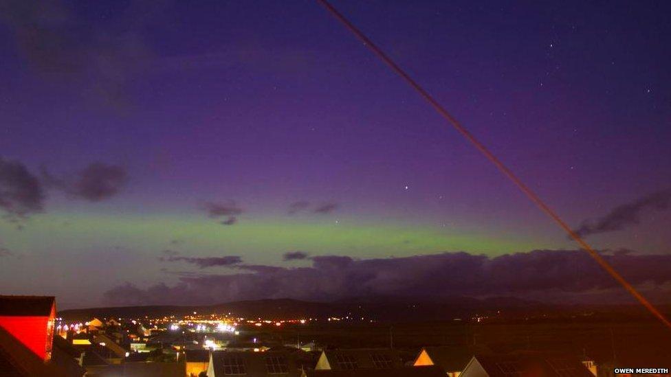 Northern Lights over west Wales