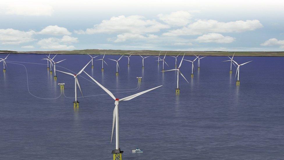 Illustration of wind farm