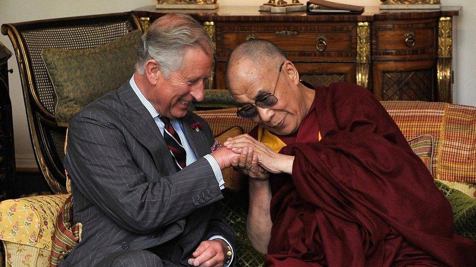 The Prince of Wales and the Dalai Lama