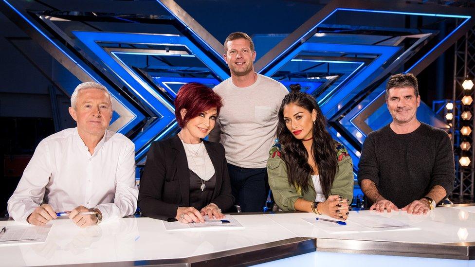 Louis Walsh, Sharon Osbourne, Dermot O'Leary, Nicole Sherzinger and Simon Cowell