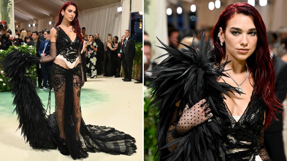 Dua Lipa attends The 2024 Met Gala Celebrating "Sleeping Beauties: Reawakening Fashion" at The Metropolitan Museum of Art on May 06, 2024 in New York City.