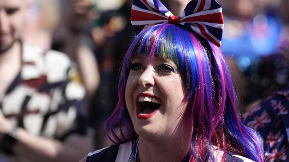 Eurovision fan in the Eurovision Village in Liverpool