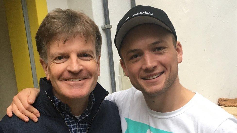 Michael Dore with Taron Egerton