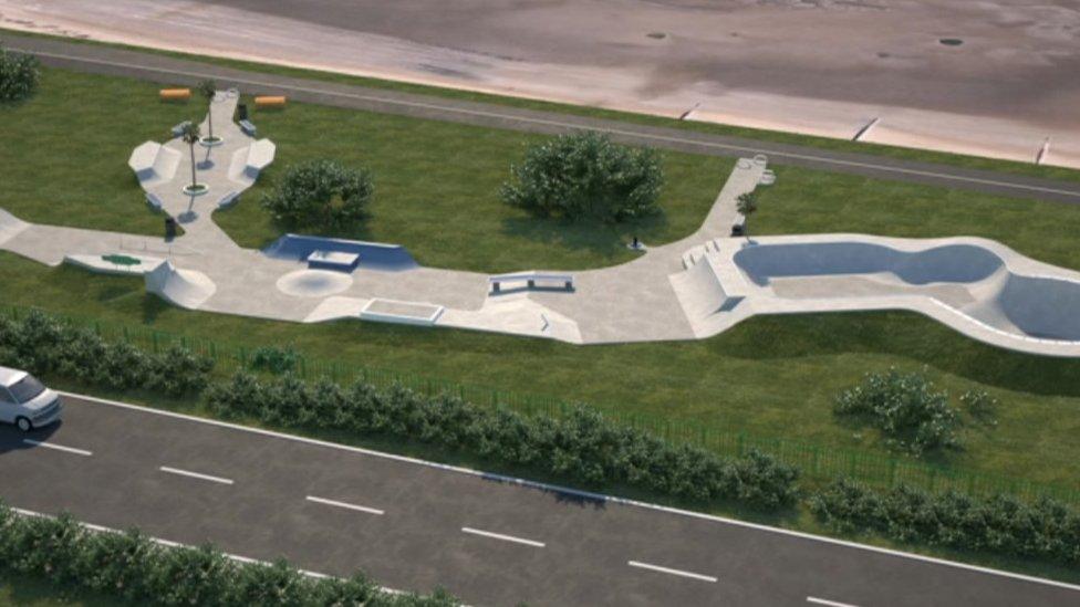 An artist impression of the proposed skate park