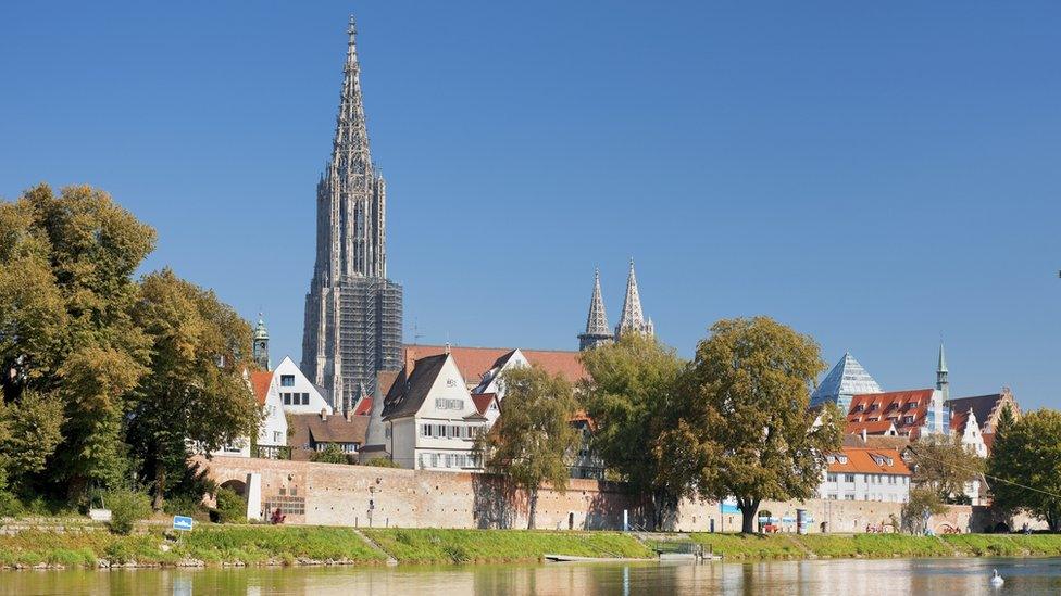 A view of Ulm Minster from the river