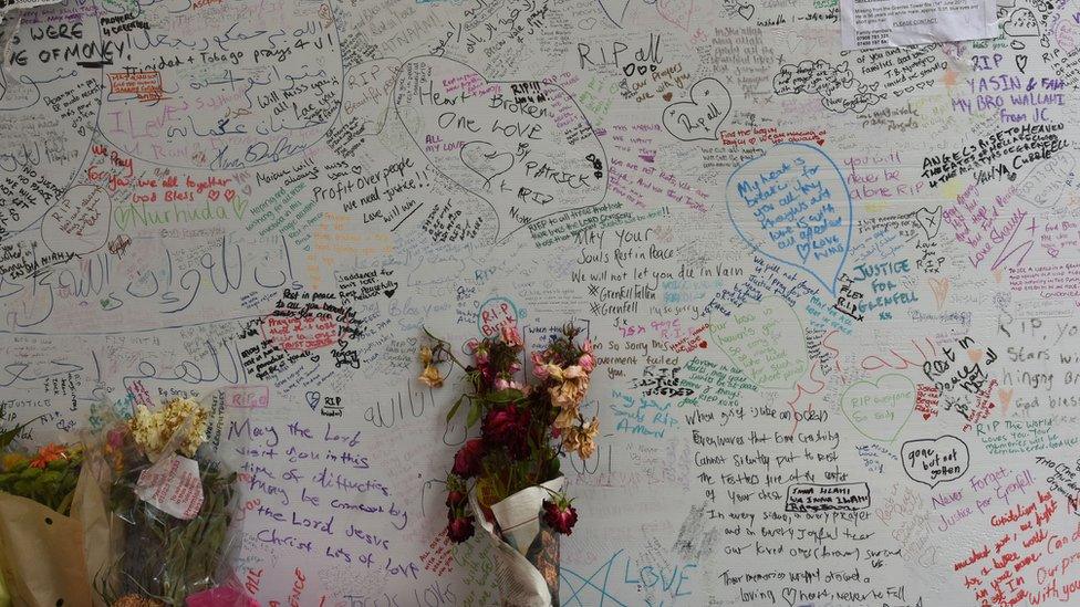 Grenfell memorial wall