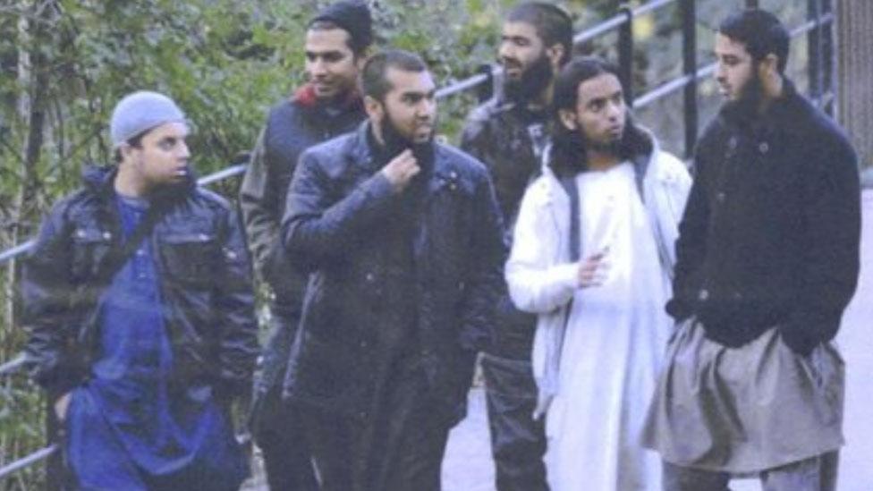 Mohibur Raham, Gurukanth Desai, Abdul Miah, Usman Khan, Mohammed Chowdhury, Mohammed Shahjahan (pictured, left to right) in Roath Park, Cardiff on 7 November 2010