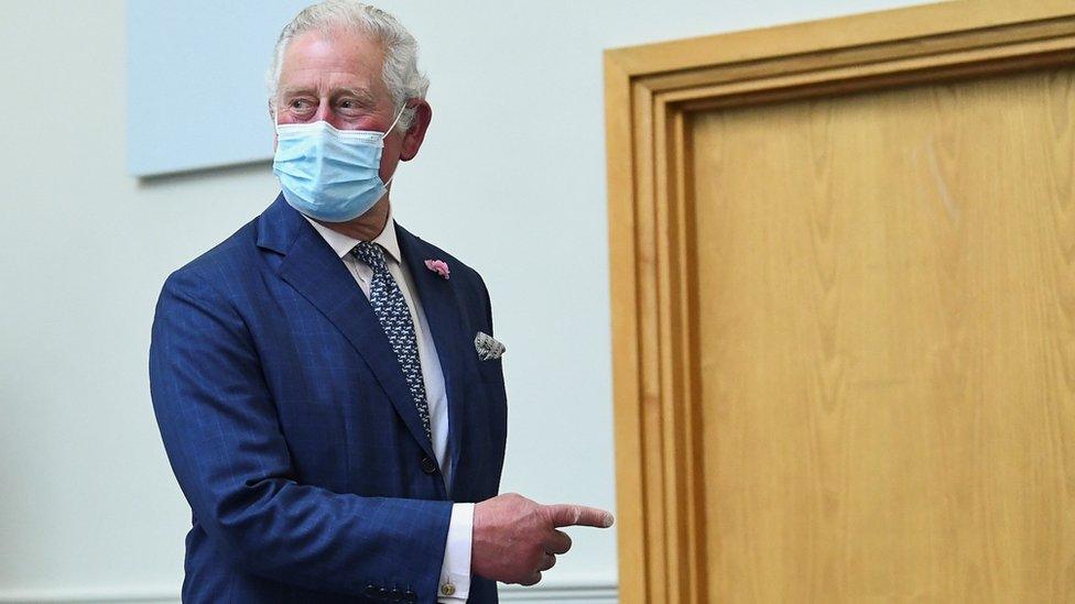 Prince of Wales during visit to NI on 18 May 2021