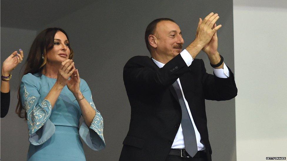 President Ilham Aliyev and his wife Mehriban Aliyev