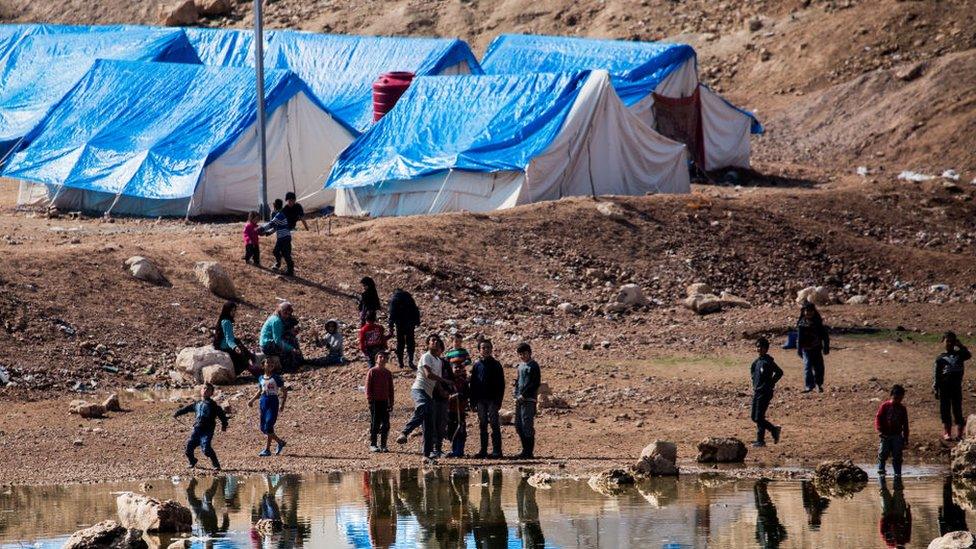 The Internally Displaced Persons' camp at Ain Issa, Syria