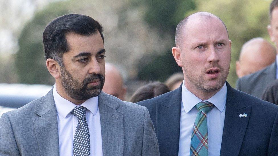 Humza Yousaf and Wellbeing Economy Secretary Neil Gray