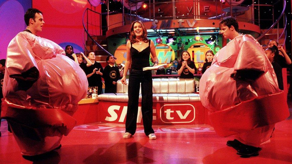 Ant, Dec and Cat Deeley