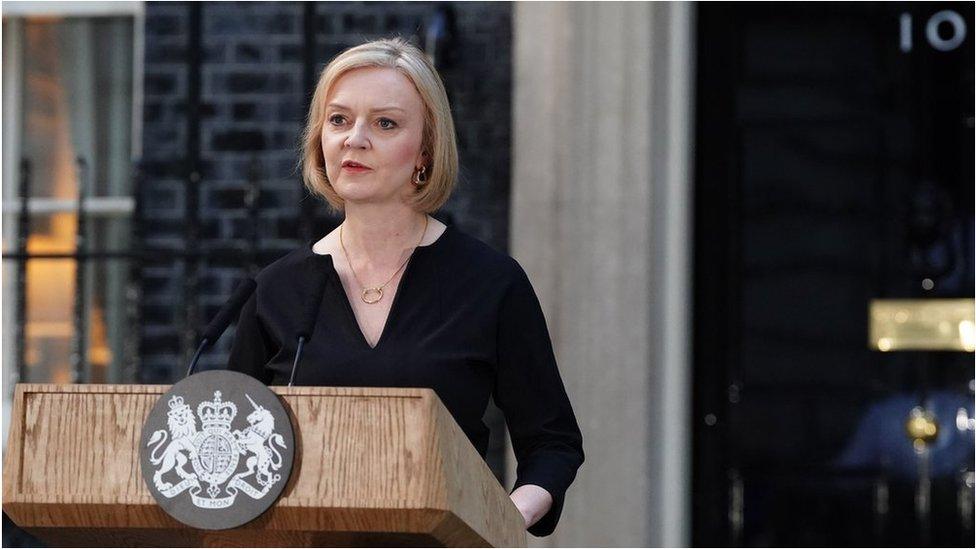 Liz Truss in Downing Street on 8 September