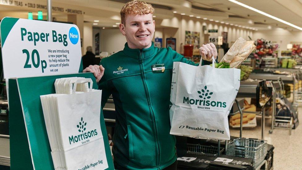 Morrisons paper carrier bag