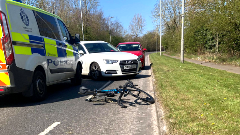 bike crash scene