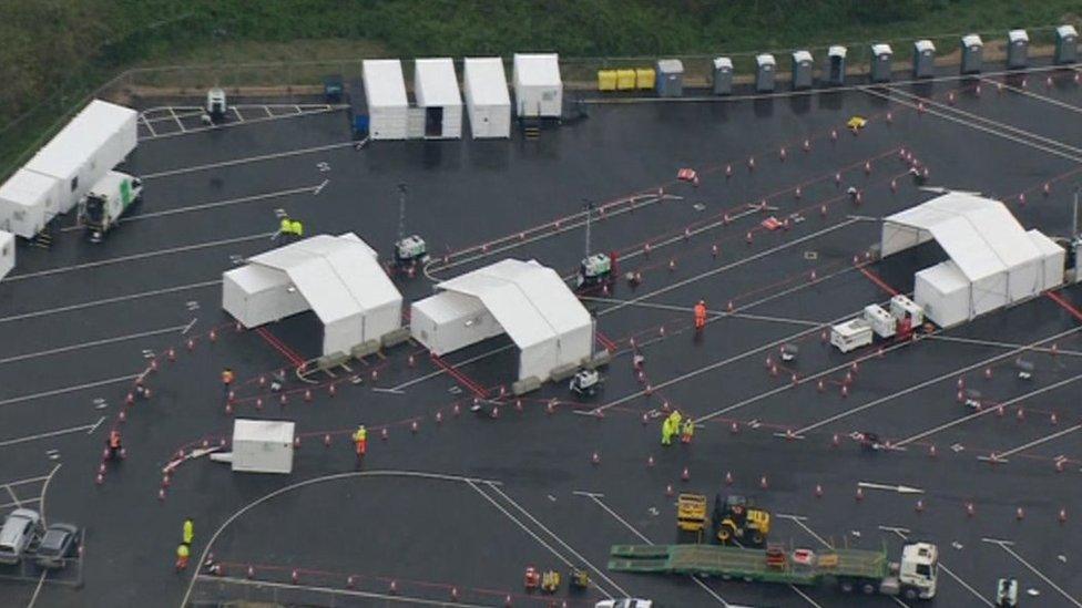 Drive-through testing site