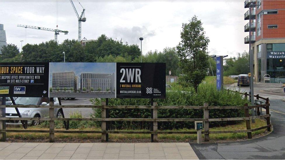 Whitehall Waterfront building and adjacent car park