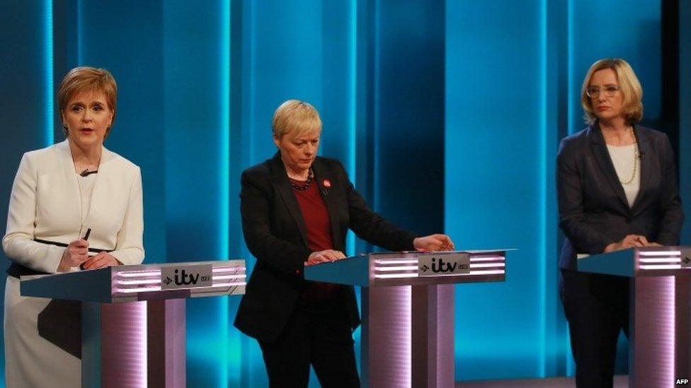 Nicola Sturgeon (left), Angela Eagle and Amber Rudd