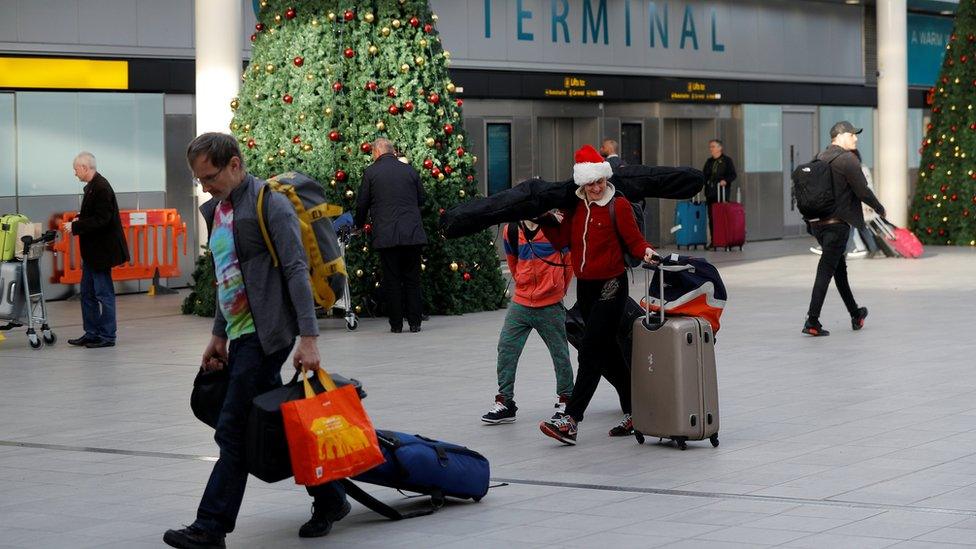 Passengers at Gatwick Airport