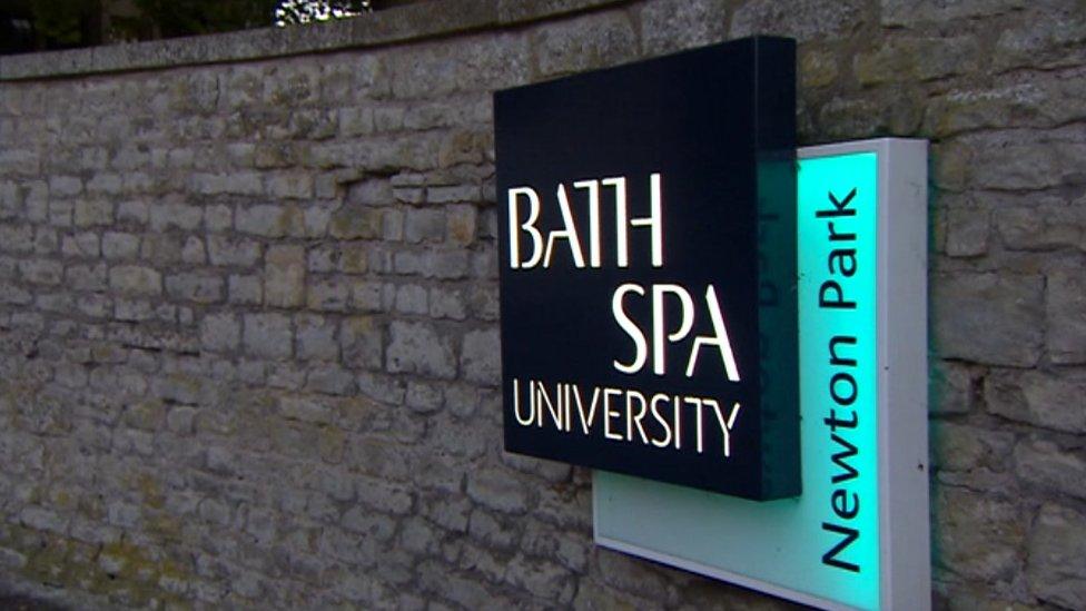 Bath Spa University sign