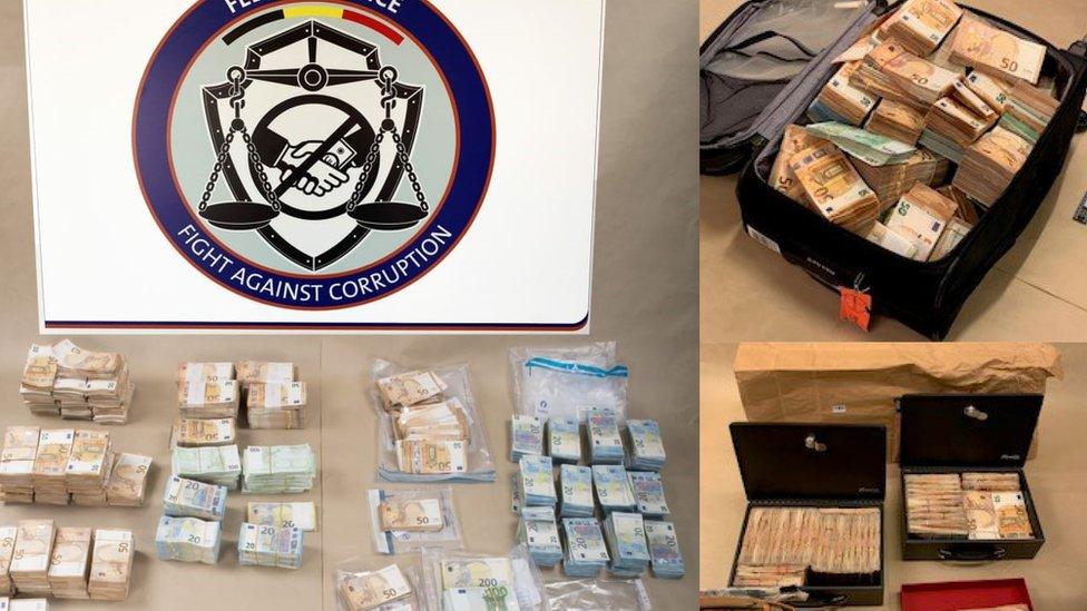 Belgian police released pictures of the €1.5m seized last Friday