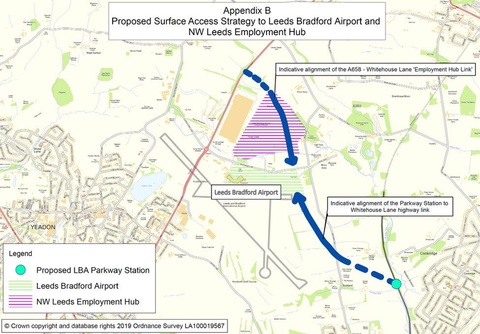 Map of link road plans