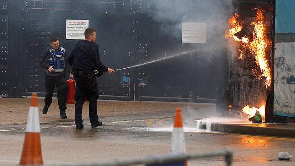 Border Force centre fire in Dover