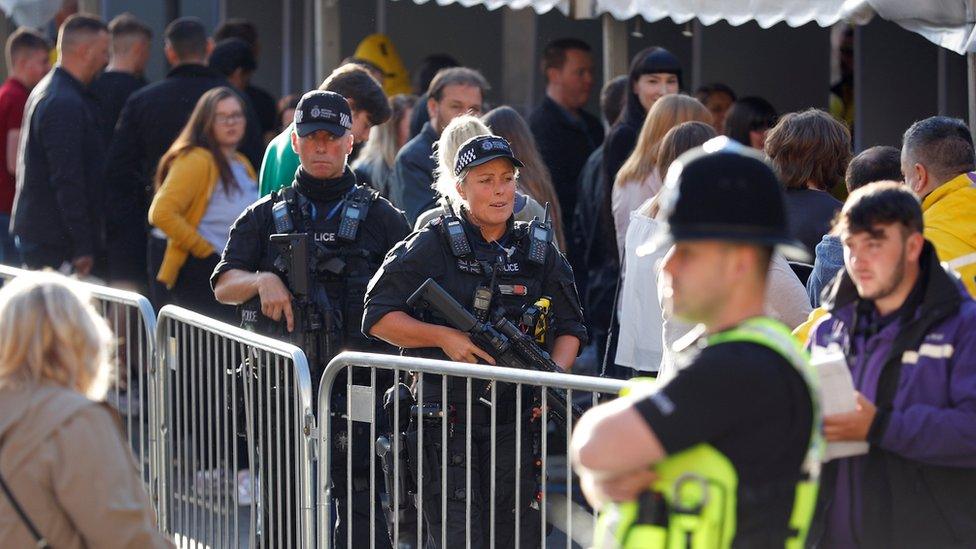 Police in Manchester for Arena gig