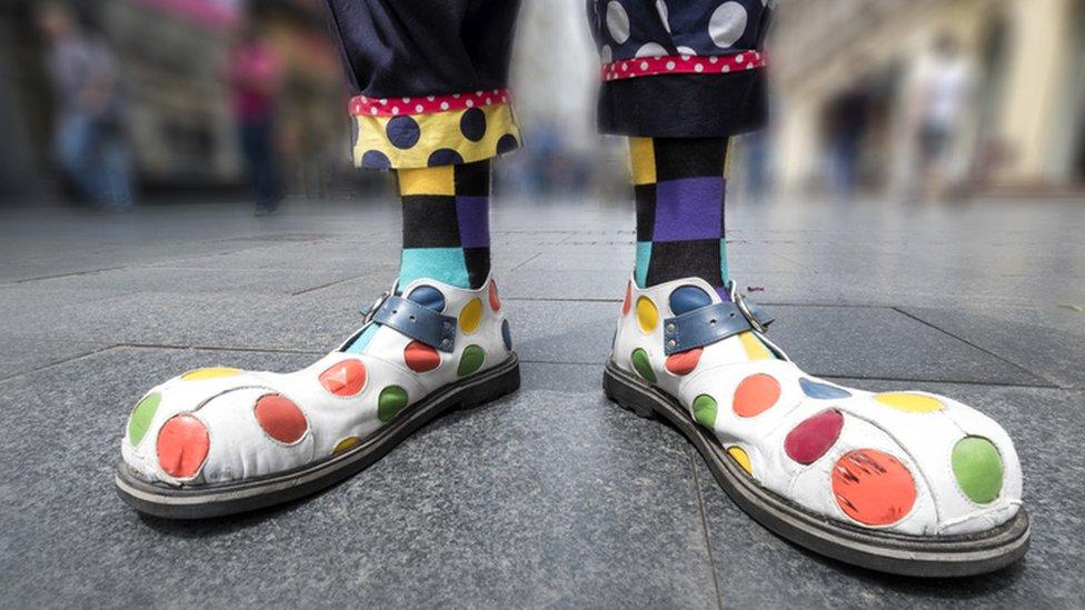 Clown shoes.